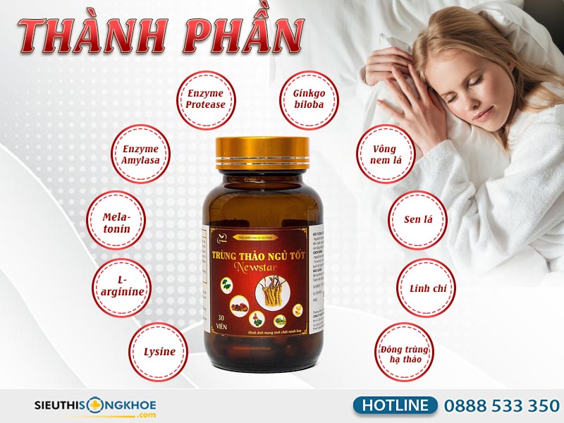 thành phần của trùng thảo ngủ tốt