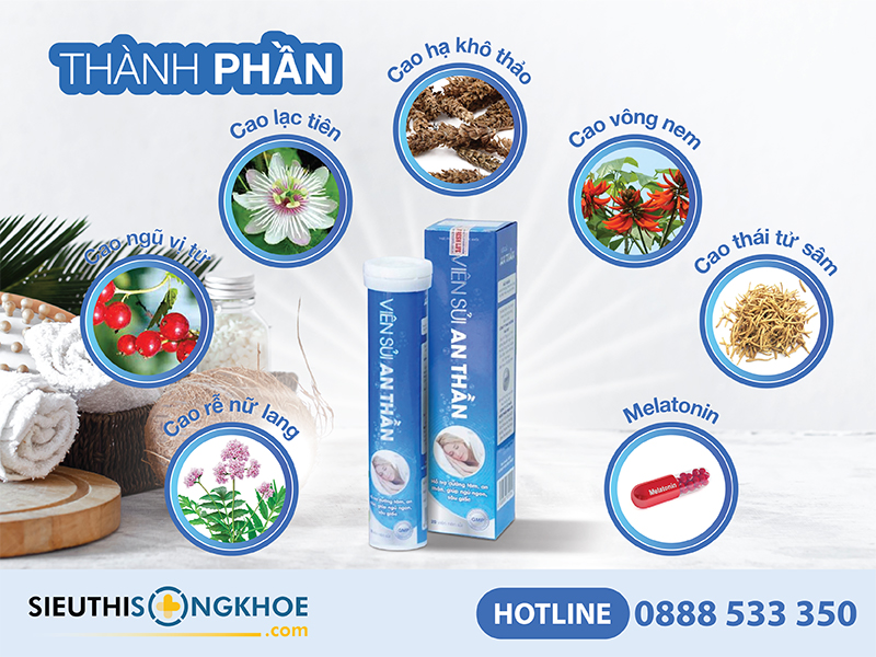 thành phần của viên sủi an thần
