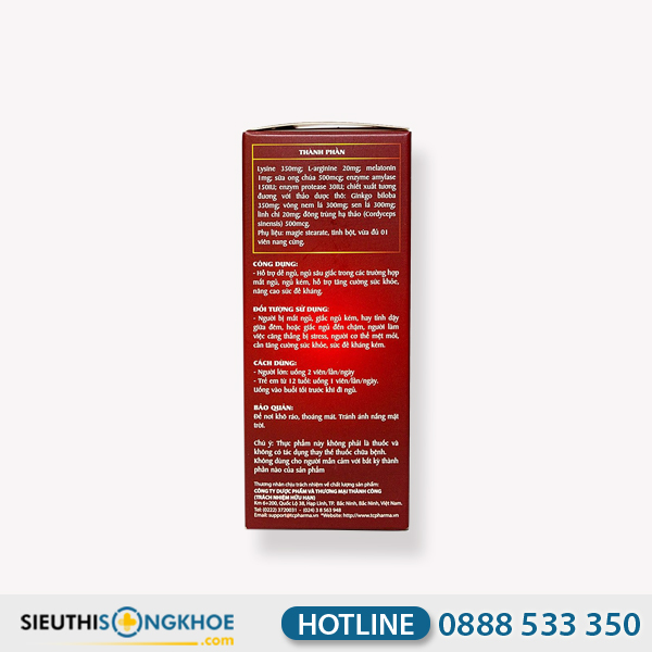 Trùng Thảo Ngủ Tốt - Viên Uống Hỗ Trợ Điều Trị Mất Ngủ & Cải Thiện Sức Khoẻ Não Bộ