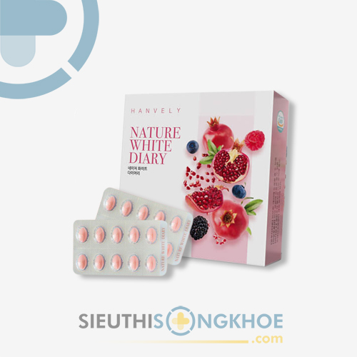 Hanvely Nature White Diary - Viên Uống Hỗ Trợ Cải Thiện Thâm Sạm & Dưỡng Sáng Da