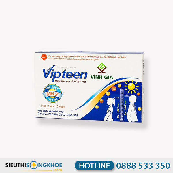 Vipteen Vinh Gia - Viên Uống Hỗ Trợ Tăng Trưởng Chiều Cao Cho Trẻ