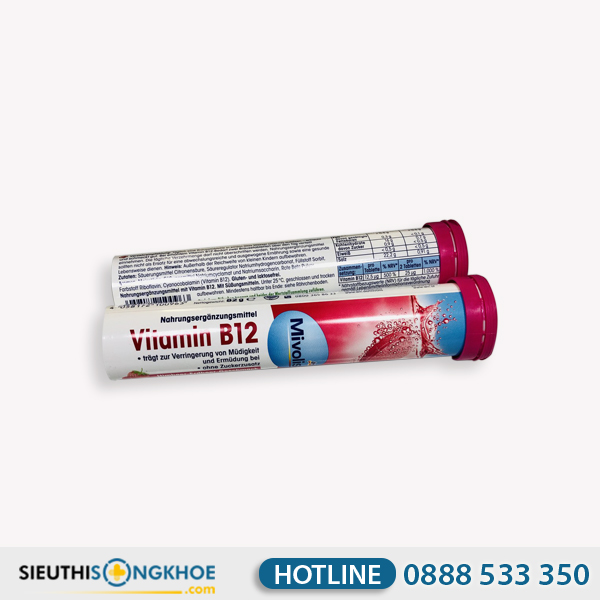 Mivolis Vitamin B12 - Viên Sủi Hỗ Trợ Bảo Vệ Cơ Thể & Nuôi Dưỡng Da Móng Tóc