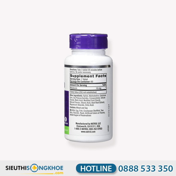 Natrol Melatonin 10mg - Viên Uống Hỗ Trợ Điều Hoà Giấc Ngủ Sâu Ngon
