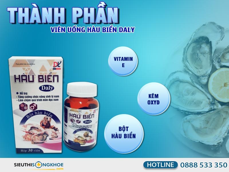 thành phần của hàu biển daly
