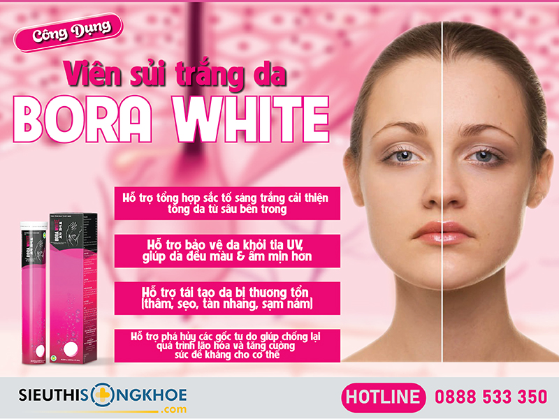 công dụng của viên sủi bora white