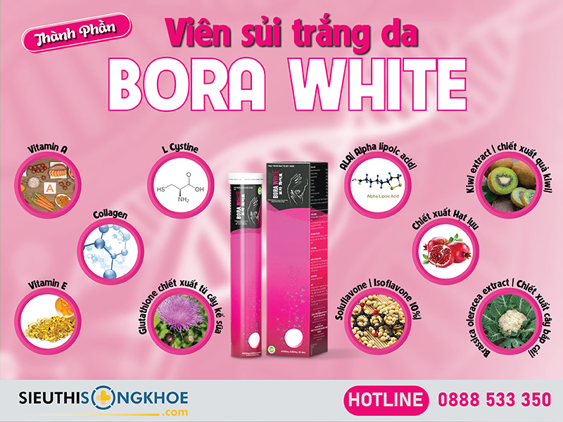 thành phần của viên sủi bora white