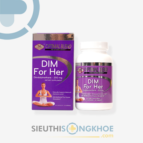 DIM For Her - Viên Uống Hỗ Trợ Cân Bằng Nội Tiết Tố, Làm Đẹp & Tăng Cường Sức Khoẻ
