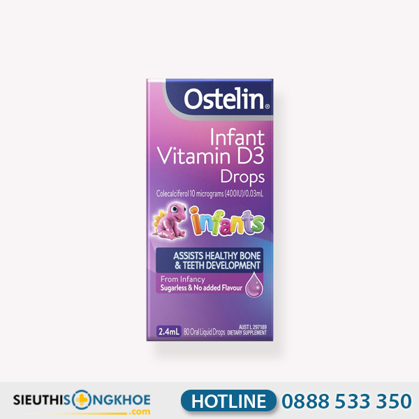 Ostelin Infant Vitamin D3 Drops - Sản Phẩm Hỗ Trợ Tăng Cường Thể Chất & Chiều Cao Trẻ Nhỏ