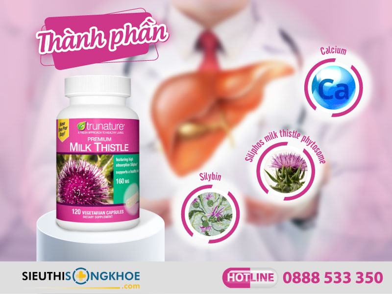 thành phần của trunature premium milk thistle