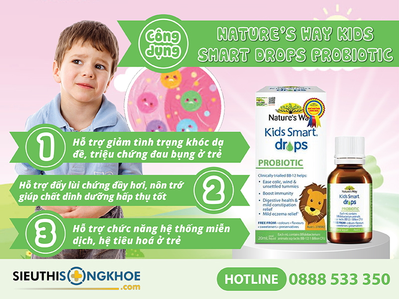 công dụng của nature's way kids smart drops probiotic
