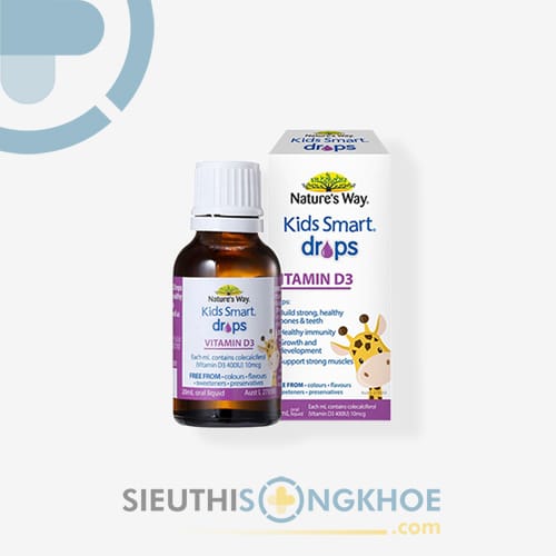 Nature's Way Kids Smart Drops Vitamin D3 - Sản Phẩm Hỗ Trợ Tăng Chiều Cao & Thể Chất Trẻ