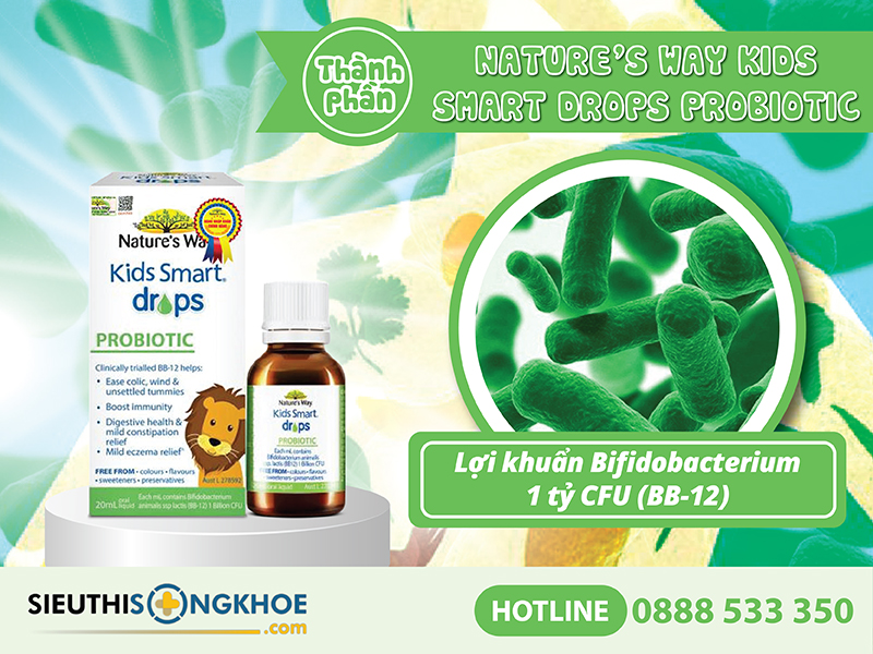thành phần của nature's way kids smart drops probiotic
