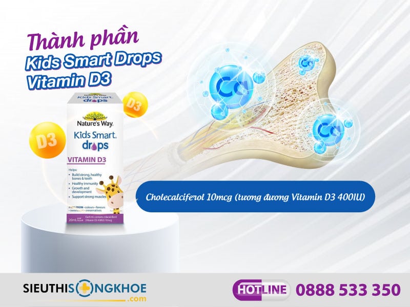 thành phần của nature's way kids smart drops vitamin d3