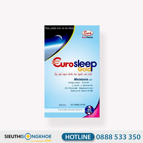 Euro Sleep Gold - Viên Uống Hỗ Trợ Phục Hồi Giấc Ngủ Sâu & Cải Thiện Hệ Tiêu Hoá