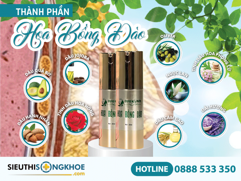 thành phần của sản phẩm hoa bồng đào