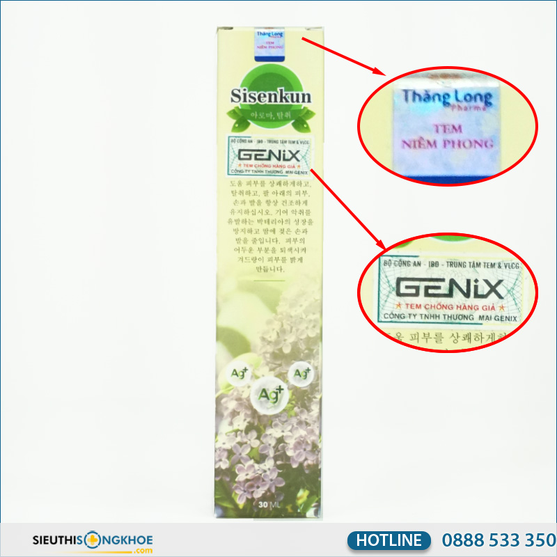 cách nhận biết sản phẩm sisenkun chính hãng