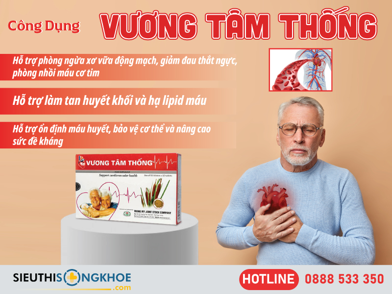 công dụng của vương tâm thống