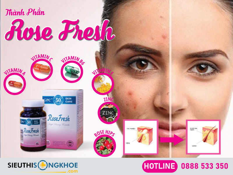 thành phần của viên uống rose fresh