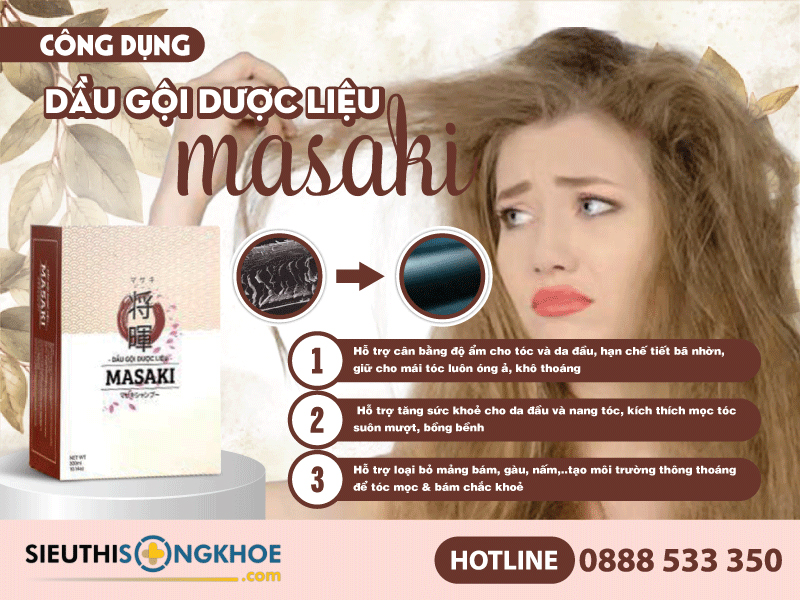 công dụng của dầu gội dược liệu masaki