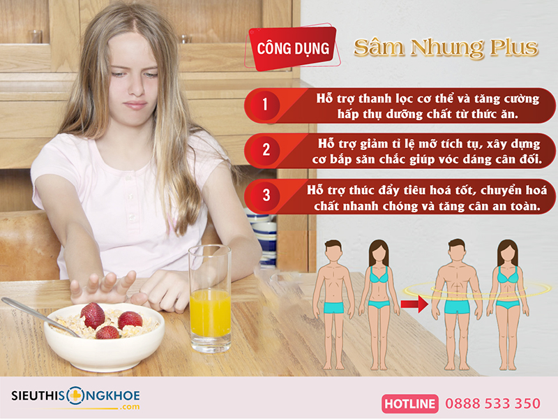 công dụng của sâm nhung plus