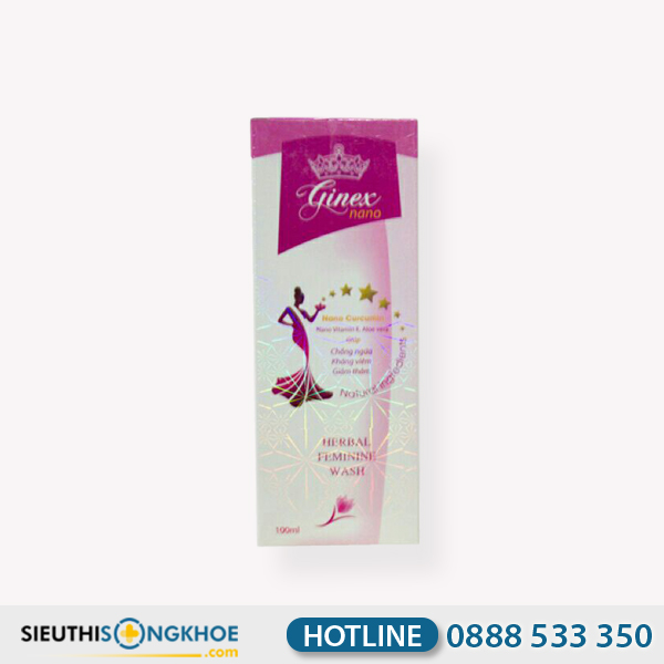 Ginex Nano Hỗ Trợ Khử Mùi Làm Sạch Bộ Phận Sinh Dục Nữ Giới & Nam Giới Chai 180ml