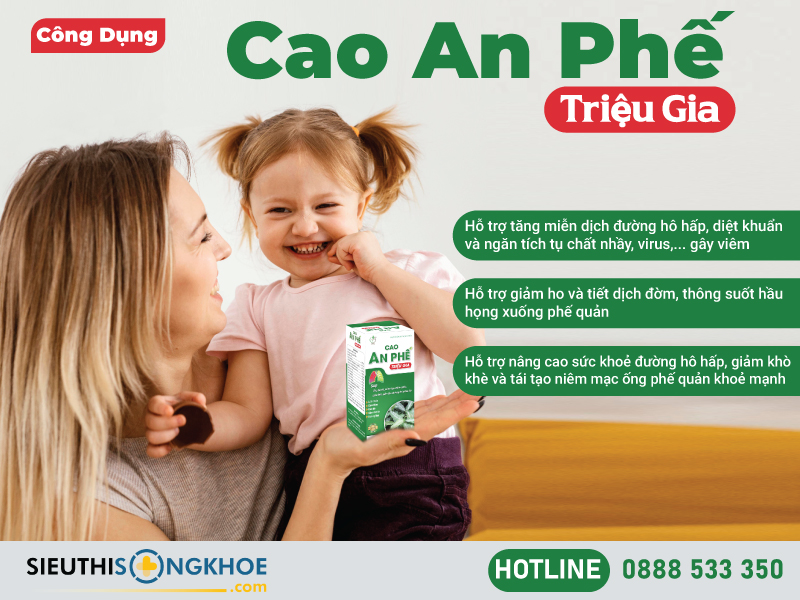 công dụng của cao an phế triệu gia