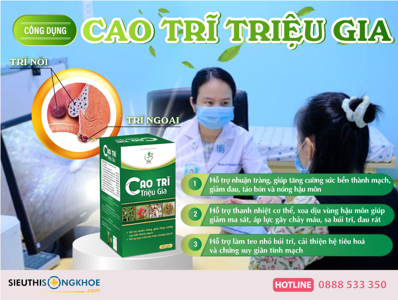 công dụng của cao trĩ triệu gia