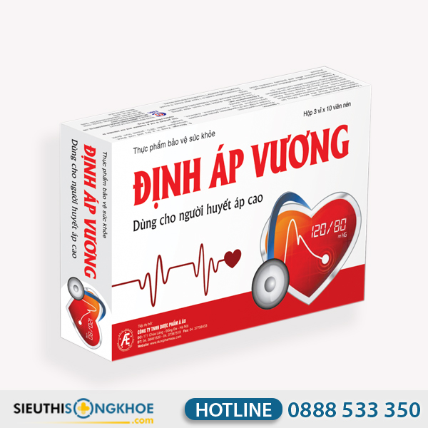 Định Áp Vương - Viên Uống Hỗ Trợ Cải Thiện Huyết Áp Cao & Ngăn Ngừa Xơ Vữa Động Mạch