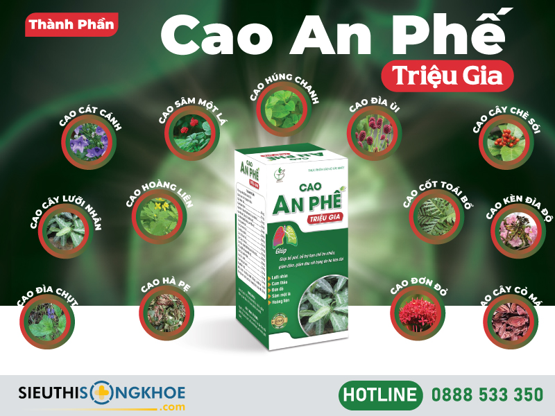 thành phần của cao an phế triệu gia