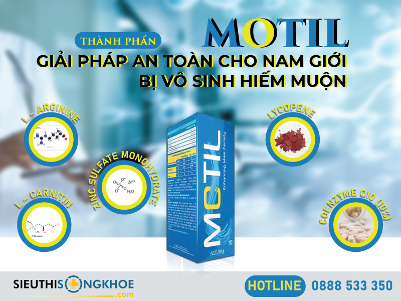thành phần của viên sủi motil
