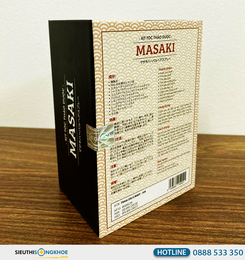 xịt tóc thảo dược masaki