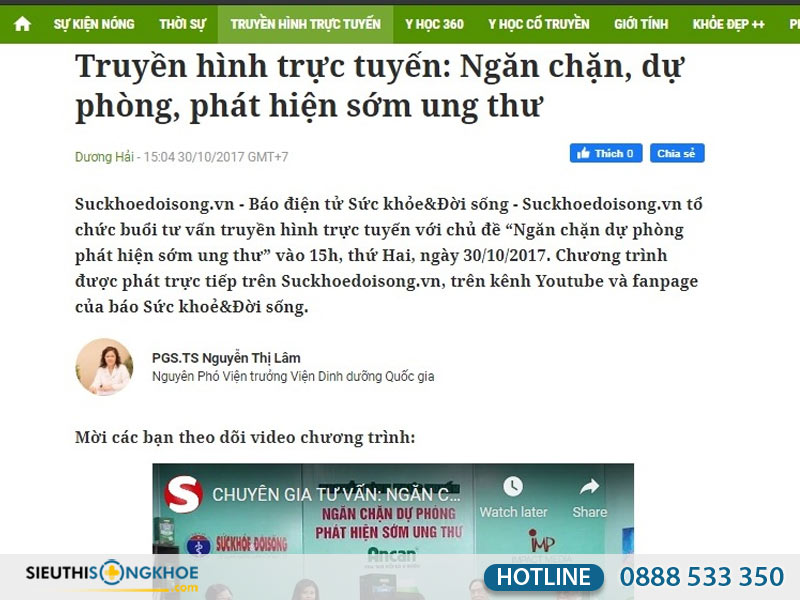 báo chí đưa tin về sản phẩm ancan
