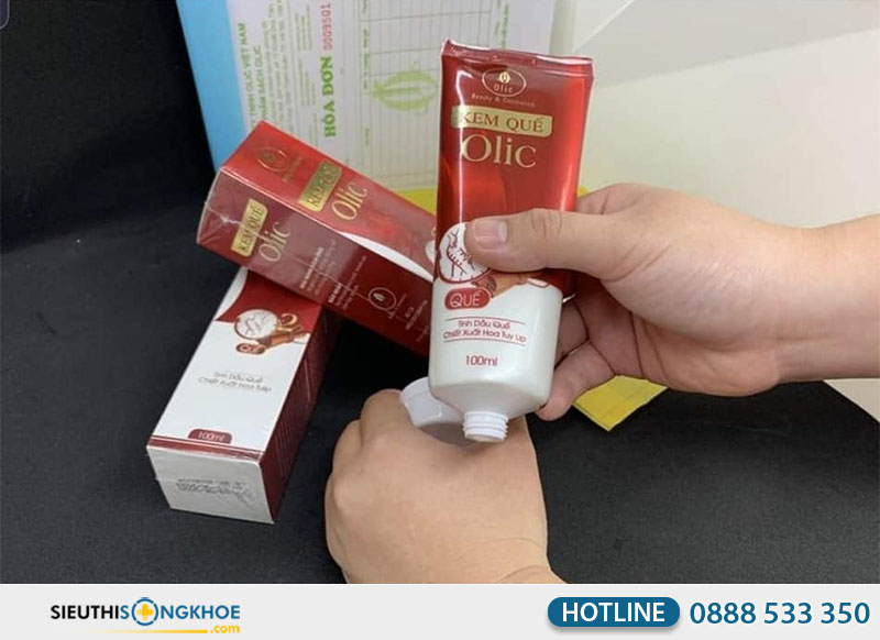 cách dùng Kem quế Olic