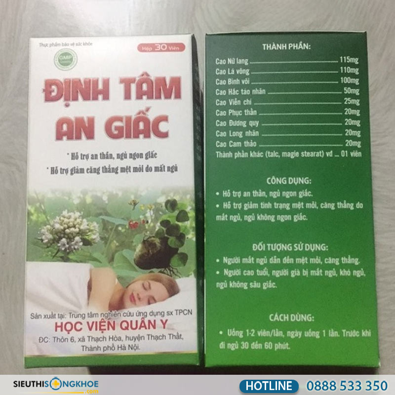 thành phần định tâm an giấc