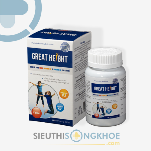 Great Height - Viên Uống Hỗ Trợ Tăng Cường Phát Triển Chiều Cao Trẻ & Thanh Thiếu Niên