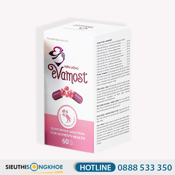 Evamost - Viên Uống Hỗ Trợ Điều Hoà Nội Tiết & Tăng Cường Sinh Lý Nữ