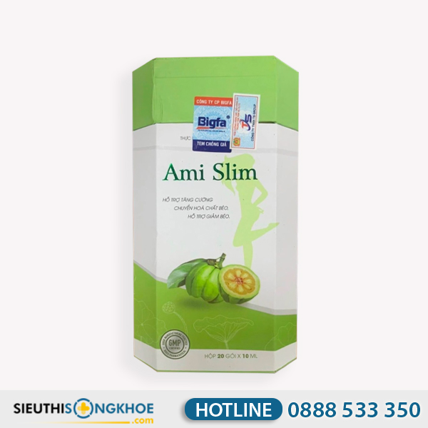 Tinh Chất Ami Slim Hỗ Trợ Ngăn Hấp Thụ Chất Béo & Loại Bỏ Mỡ Thừa
