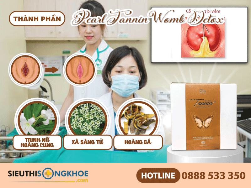 thành phần pearl tannin womb detox