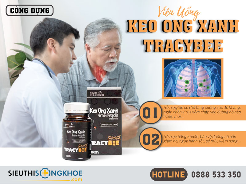 công dụng keo ong xanh tracybee green propolis