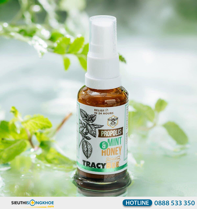 keo ong tracybee propolis mint & honey 30ml