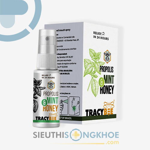 Tracybee Propolis Mint & Honey - Sản Phẩm Hỗ Trợ Điều Trị Viêm Họng & Đau Rát Họng