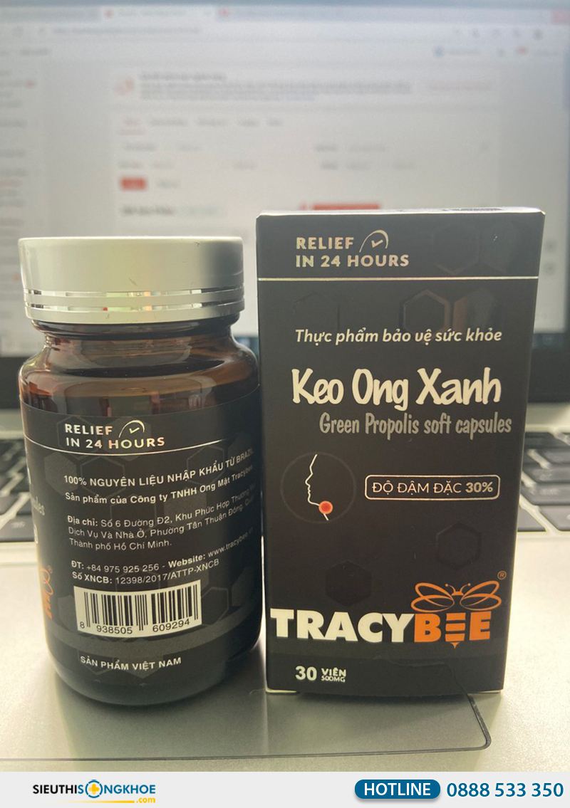 keo ong xanh tracybee (chai 30 viên)