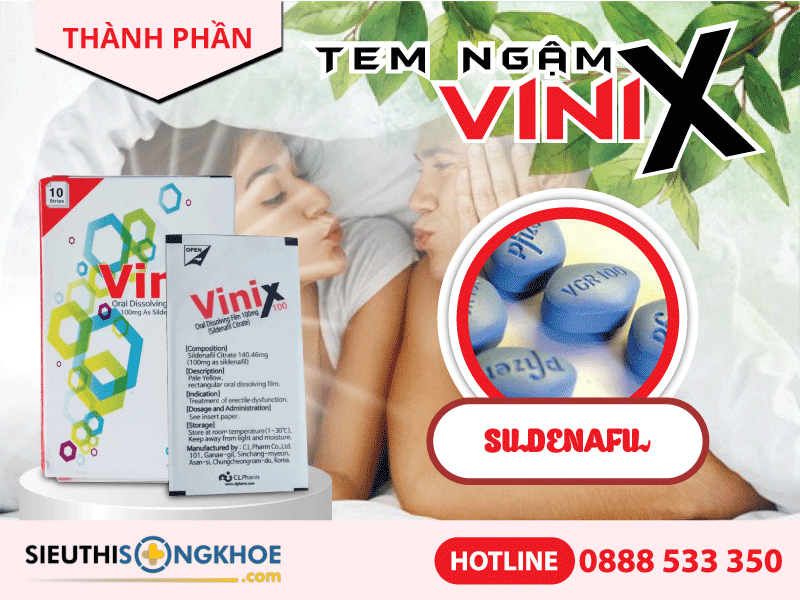 thành phần tem ngậm vinix
