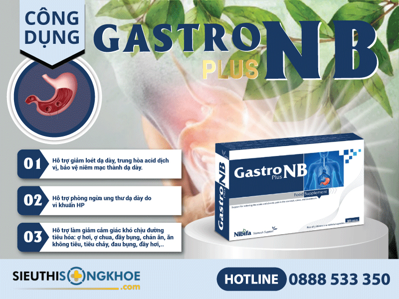 công dụng của dạ dày gastro nb plus