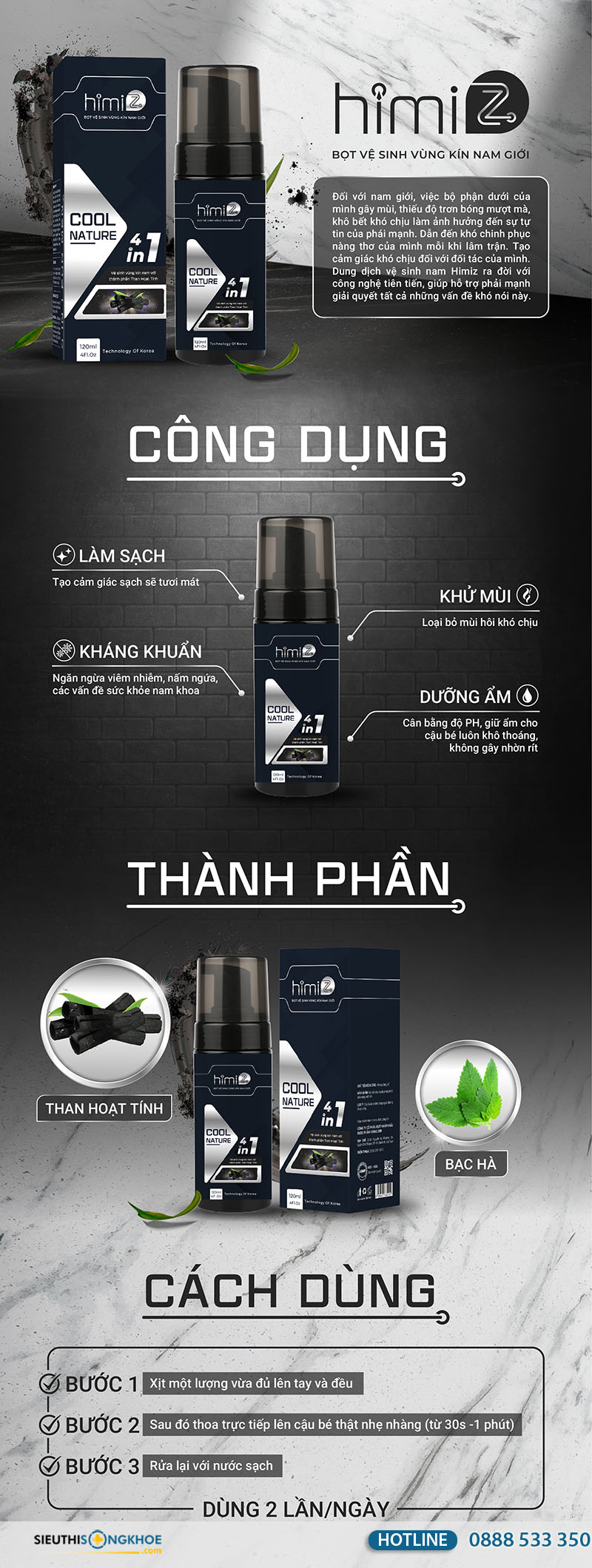 dung dịch vệ sinh nam himiz