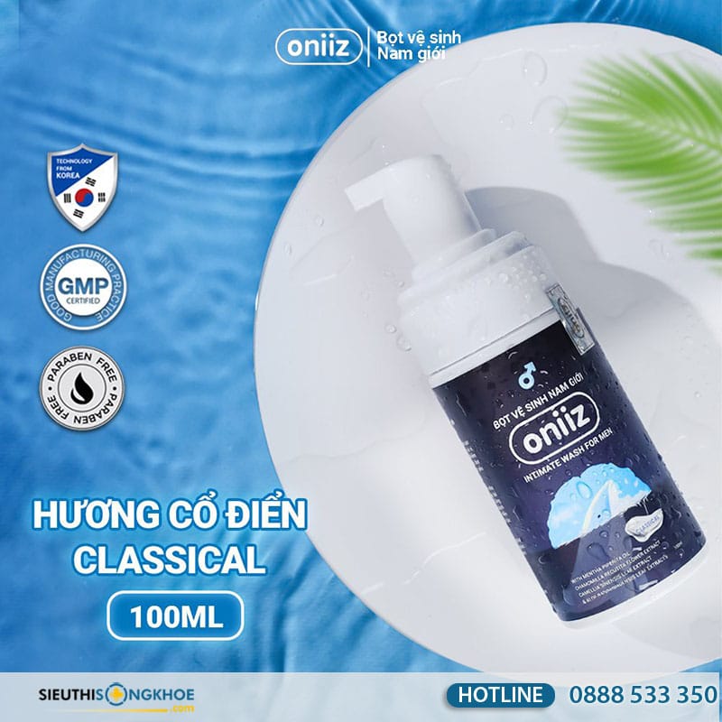 dung dịch vệ sinh nam onizz hương cổ điển