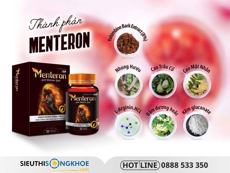 thành phần của viên uống menteron