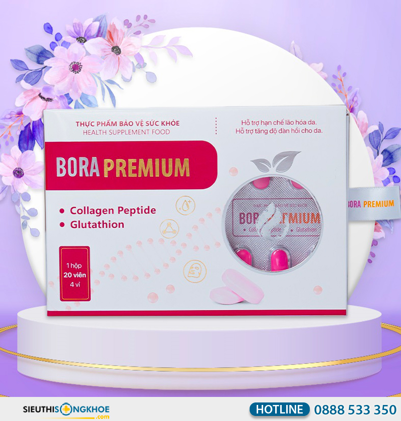 viên uống trắng da bora premium
