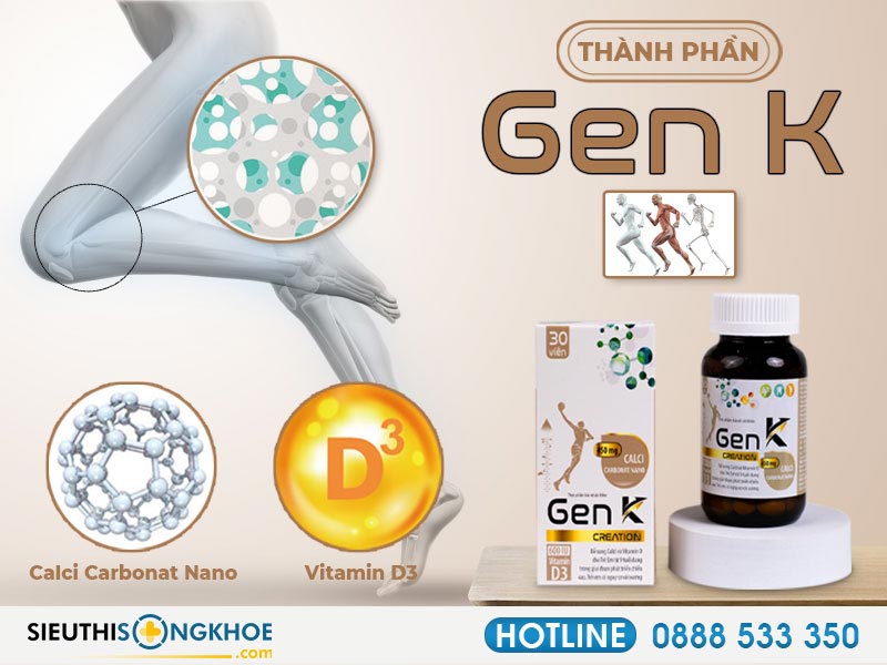 thành phần của viên uống genk