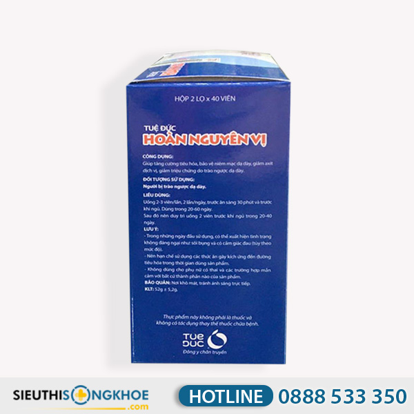 Tuệ Đức Hoàn Nguyên Vị - Viên Uống Hỗ Trợ Giảm Viêm Loét & Trào Ngược Dạ Dày